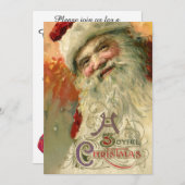 Weihnachten, Viktorianisches Weihnachtsportrait Einladung (Vorne/Hinten)