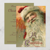 Weihnachten, Viktorianisches Weihnachtsportrait Einladung (Vorne/Hinten)
