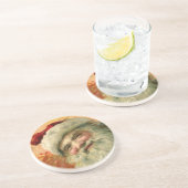 Weihnachten, Viktorianisches Weihnachtsportrait Sandstein Untersetzer (Seite)