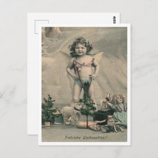 Weihnachten Vintag 1907 Froliche Weihnachten Postkarte (Vorne/Hinten)