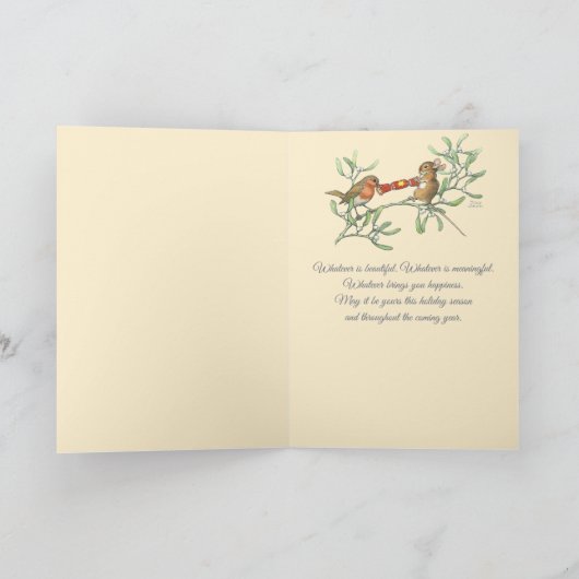 Weihnachten Vintag Molly Brett Tanztiere Karte (Innenseite)