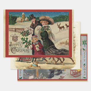 Weihnachten Vintag Popular Geschenkpapier Set
