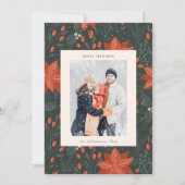 Weihnachten Vintag Rote Grüne Zwei Vertikale Foto (Vorderseite)