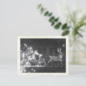 Weihnachten Vintag Schwarz und Weiß Weihnachtsmann (Stehend Vorderseite)