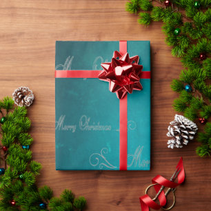 Weihnachten Vintag Trendy Blue Wrapping Paper Geschenkpapier