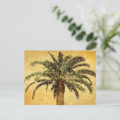 Weihnachten Vintag Tropischer Palmenbaum w Schneef (Stehend Vorderseite)