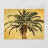 Weihnachten Vintag Tropischer Palmenbaum w Schneef (Vorderseite)