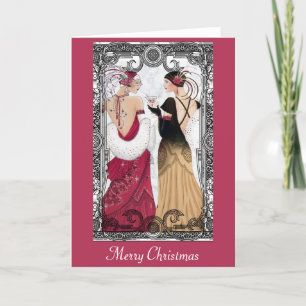 Weihnachten Vintage Art Deco Damen