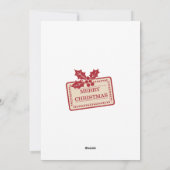 Weihnachten Vintage Briefmarke Foto Weihnachtskart (Rückseite)