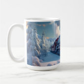 Weihnachten Vintage-Dampflok Schnee gefrorene Wald Kaffeetasse (Links)