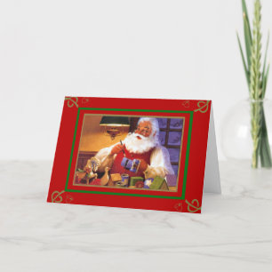 Weihnachten Vintage-Karte Frohe Weihnachten Santa