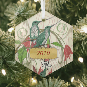 Weihnachten Vintage Kolibris Ornament Aus Glas