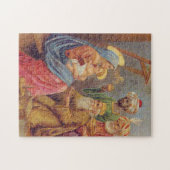 Weihnachten Vintage Krippe Jesus Illustration Puzzle (Horizontal)