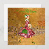 Weihnachten Vintage Lady Gold (Vorne/Hinten)