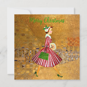 Weihnachten Vintage Lady Gold