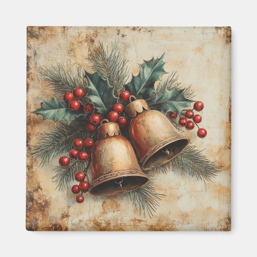 Weihnachten Vintage Magnet (Vorne)