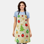 Weihnachten Vintage-Muster Schürze (Getragen)