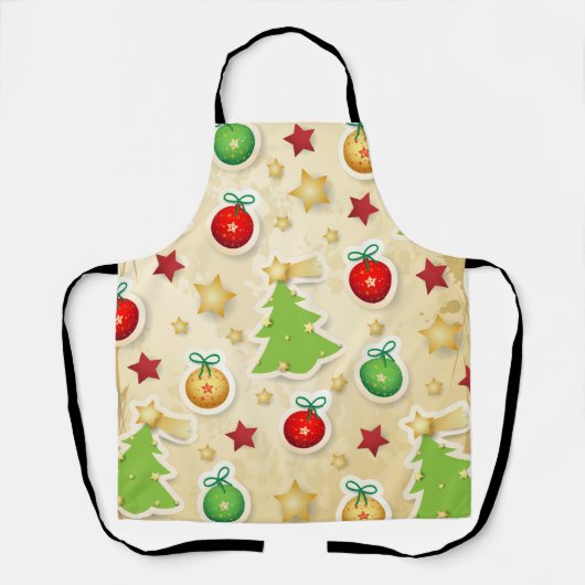 Weihnachten Vintage-Muster Schürze (Vorderseite)