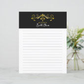 Weihnachten Vintage Ornamente Border 4 schwarz (Stehend Vorderseite)