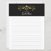 Weihnachten Vintage Ornamente Border 4 schwarz (Vorderseite)