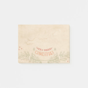 Weihnachten Vintage-Papier Post-it Klebezettel