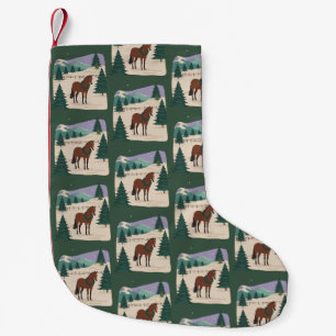 Weihnachten Vintage-Pferd 90er Stil Retro-Christba Kleiner Weihnachtsstrumpf