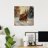 Weihnachten Vintage Poster (Heimbüro)