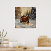 Weihnachten Vintage Poster (Küche)