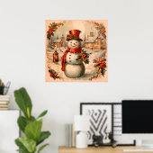 Weihnachten Vintage Poster (Heimbüro)