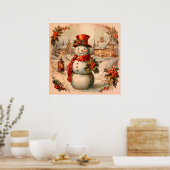 Weihnachten Vintage Poster (Küche)