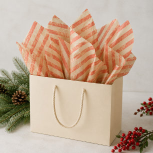 Weihnachten Vintage Roter Candy Cane Gestreift Seidenpapier