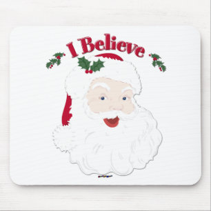 Weihnachten Vintage Santa Ich Glaube Mousepad