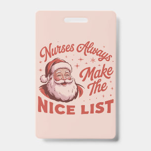 Weihnachten Vintage Santa Krankenschwestern stehen Ausweis