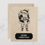 Weihnachten Vintage Schwarz-weiße Weihnachtsgesche (Vorne/Hinten)