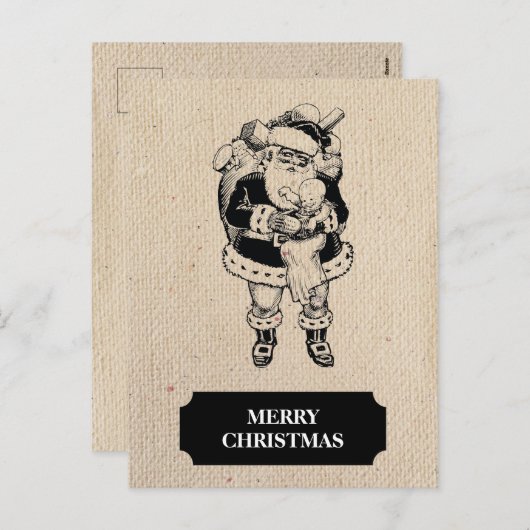 Weihnachten Vintage Schwarz-weiße Weihnachtsgesche (Vorne/Hinten)