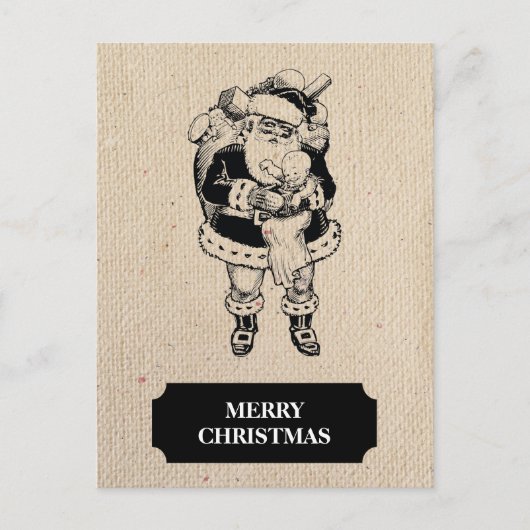 Weihnachten Vintage Schwarz-weiße Weihnachtsgesche (Vorderseite)