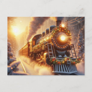 Weihnachten Vintage Urlaub Zug Schnee Winter