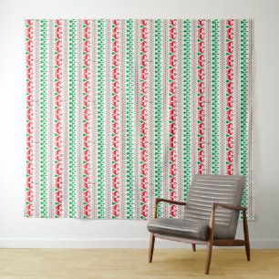 Weihnachten, Vintage Weihnachten Wandteppich