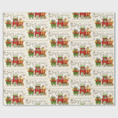 Weihnachten Vintage Weihnachtsgeschenke Retro-Gesc Geschenkpapier (Flach)