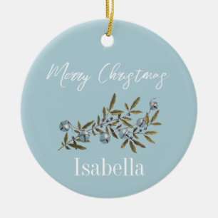 Weihnachten Vintage Weihnachtsglocken Botanische B Keramik Ornament