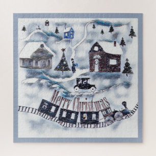 Weihnachten, Vintage, Winter, Feiertag, Retro Puzzle