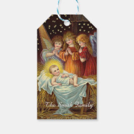 Weihnachten Vintager Feiertag Geschenkanhänger