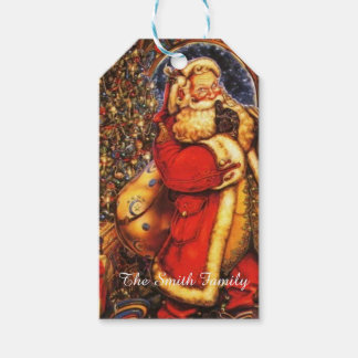Weihnachten Vintager Feiertag Geschenkanhänger
