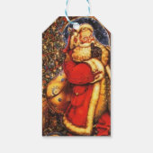 Weihnachten Vintager Feiertag Geschenkanhänger (Rückseite)