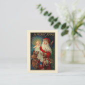 Weihnachten Vintager Nikolaus Jesus Gebetskarte Visitenkarte (Stehend Vorderseite)