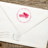 Weihnachten Vintager Red Truck Rücksendeadresse Ei Permastempel