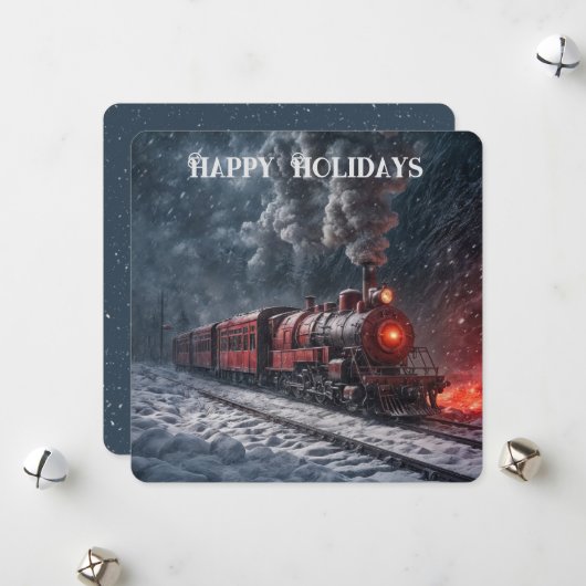 Weihnachten - Vintager Schneezug (Vorderseite/Rückseite Beispiel)