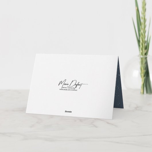 Weihnachten - Vintager Schneezug Karte (Rückseite)