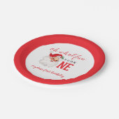 Weihnachten Vintager Weihnachtsfeiertag Pappteller (Schrägansicht)