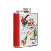 Weihnachten Vintager Weihnachtsklaus Naughty oder Flachmann (Rechts)